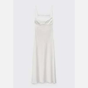 Brand new Zara silk white dress with tags
